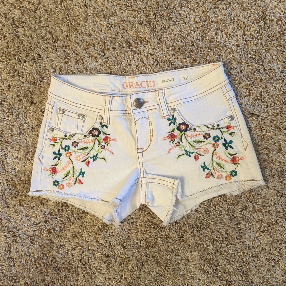Sexy floral shorts new never have been worn size 27,  inch waist